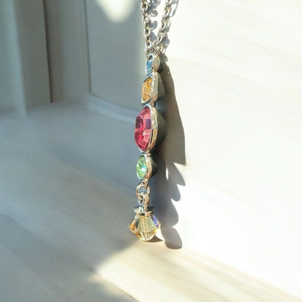 NWT Multi Color Silver Tone 16",2" Extender Necklace - Picture 3 of 3